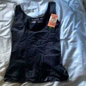 NWT Shapermint Open Bust Cami tank top in black.  Size Large
